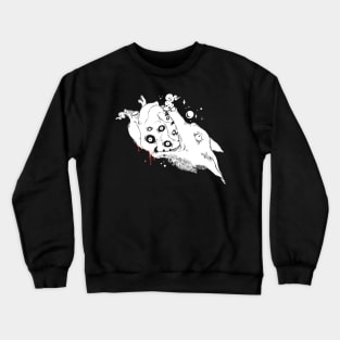 Wolf And Anatomical Heart Drawing Crewneck Sweatshirt